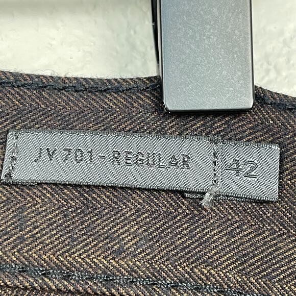 John Varvatos JV 701 Regular Fit Straight Leg Brown Stripe Pants 42 NWT - Picture 4 of 13